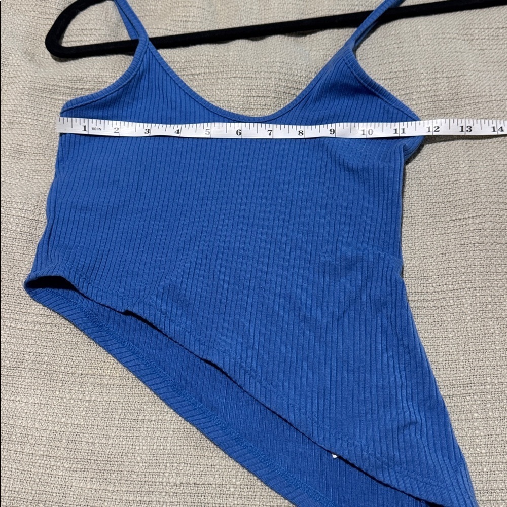 Reformation Blue Asymmetrical Oceane Knit Tank - Picture 5 of 6